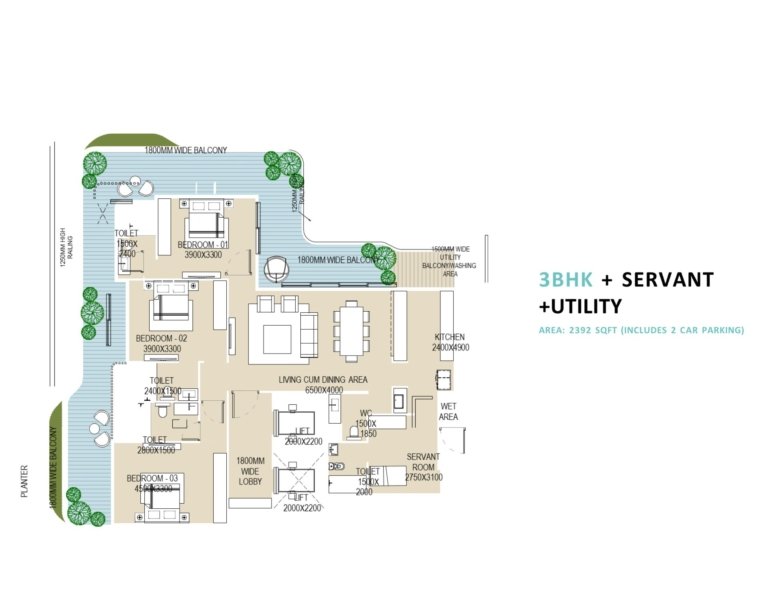 Floor plan Of Ganga Anantam